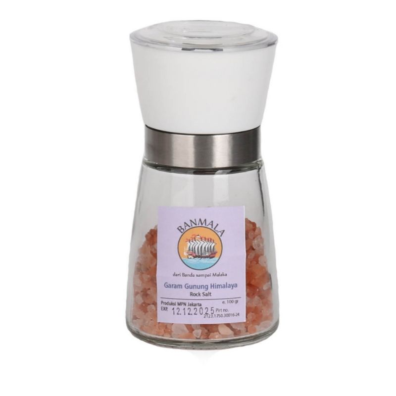 

Garam Himalaya Pink Salt dalam Gilingan siap pakai bisa atur kehalusan - Banmala Spices