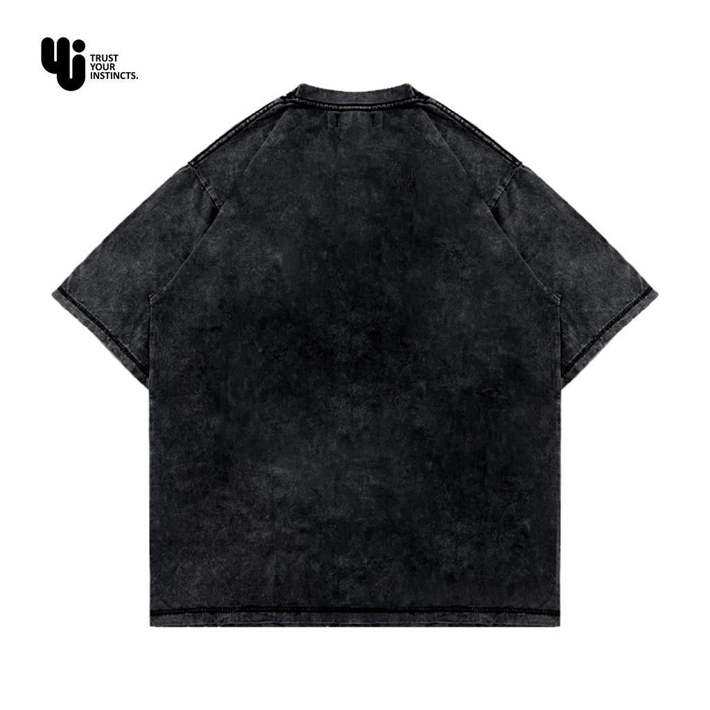 Yui Oversize T-Shirt Black Wash Skull