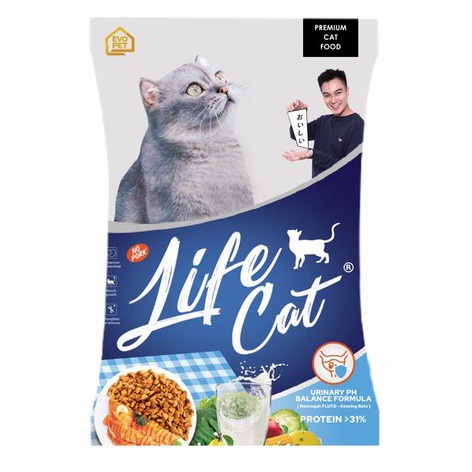 Makanan kucing dry food Life cat premium ukuran 1kg