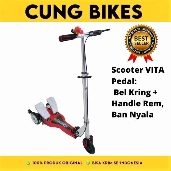 SCOOTER ANAK VITA DUA PEDAL/SKUTER ANAK VITA-T ADA REM