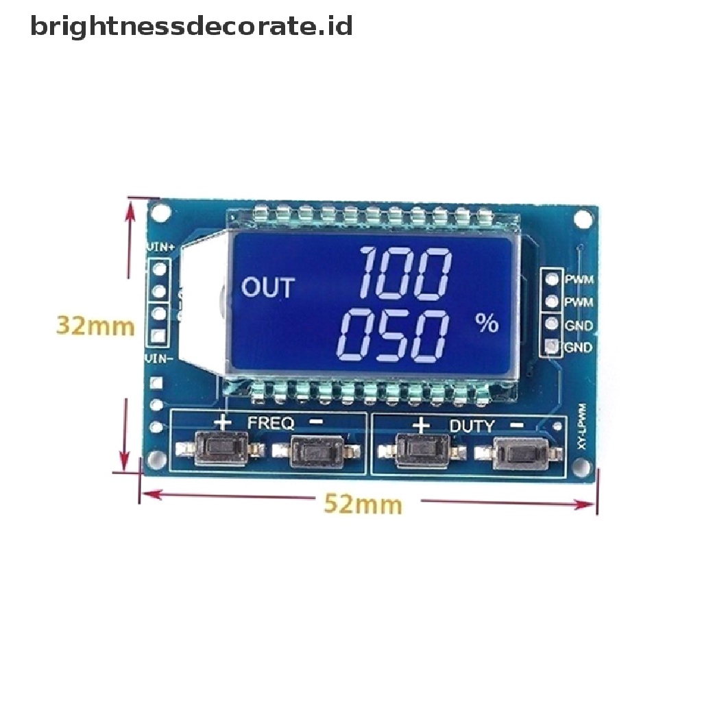 Generator Sinyal Frekuensi Pwm 3.3v-30v Adjustable Dengan Layar Lcd