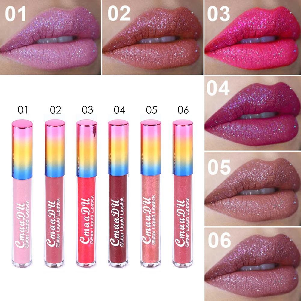 CmaaDu Lipstick / Lip Gloss Glitter Diamond Matte Metalik Berkilau