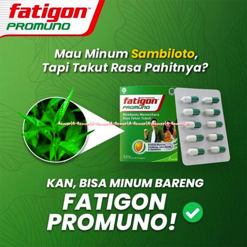 Fatigon Promuno 10kasul Membantu Memelihara Daya Tahan Tubuh Imun Minum Sambiloto Meniran Vatigon