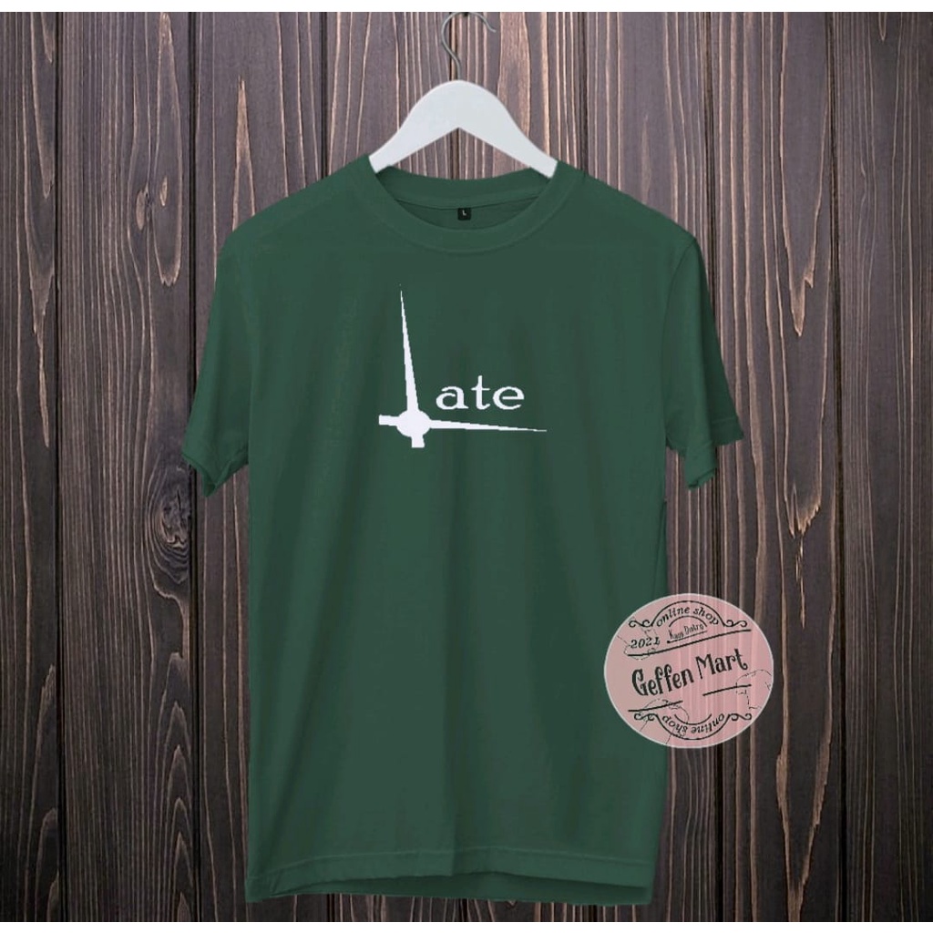 Kaos Distro Motif Late / Baju Kaos Distro Oblong Pria Dan Wanita Murah / Atasan Pria Wanita Polos Keren