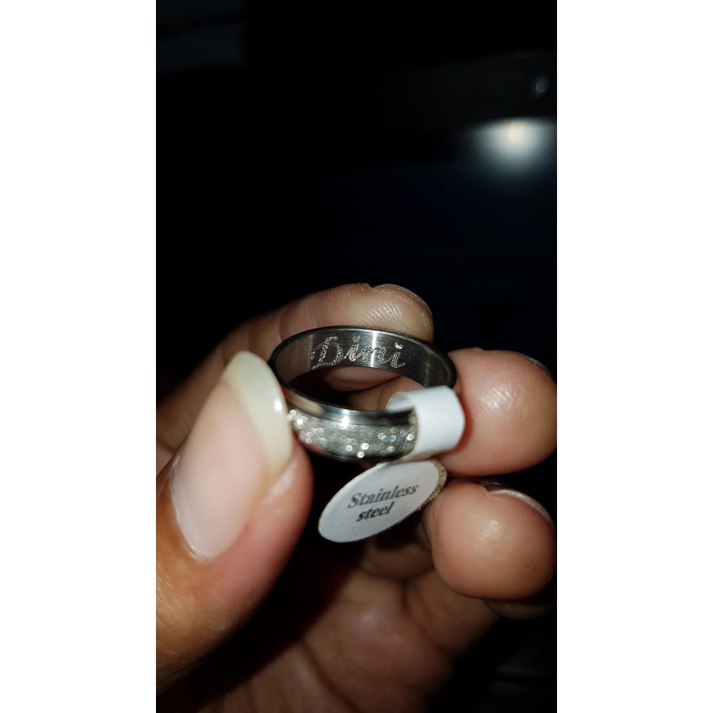 Cincin couple titanium 1 pasang