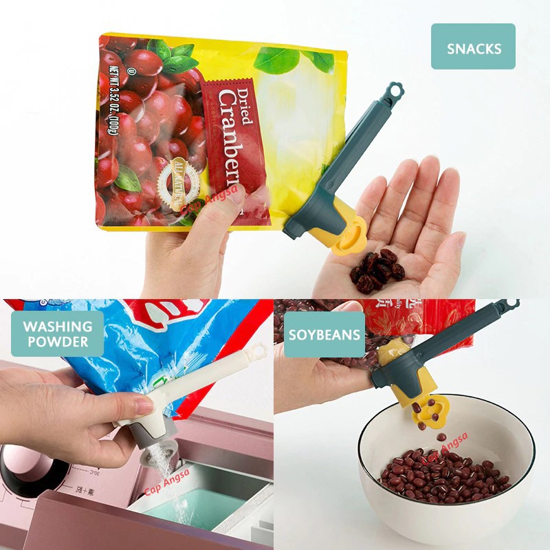 SEAL &amp; POUR BAG CLIP SNACK SEALING CLIPS JEPITAN PENJEPIT CLAMP BAG SEALER PENUTUP KLIP TINY KECIL