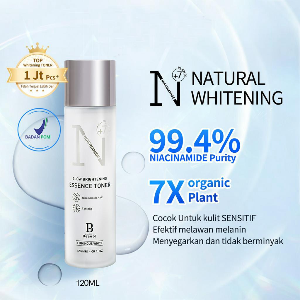 BPOM Premiere Beaute Luminous White Glow Brightening Niacinamide Centella Essence Toner 120ml