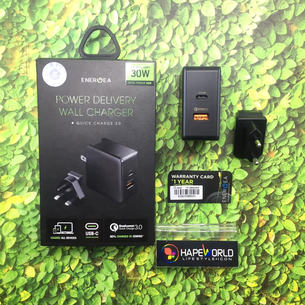 ENERGEA POWER DELIVERY WALL CHARGER + QUICK CHARGE 3.0