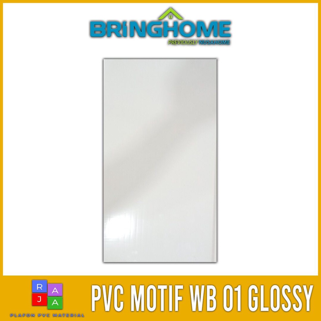 plafon pvc mewah motif putih polos wb01 harga permeter