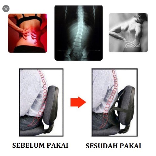 Sandaran Punggung Jok Mobil / Kursi Kerja Kantor Bahan Mesh Jaring Lentur Nyaman