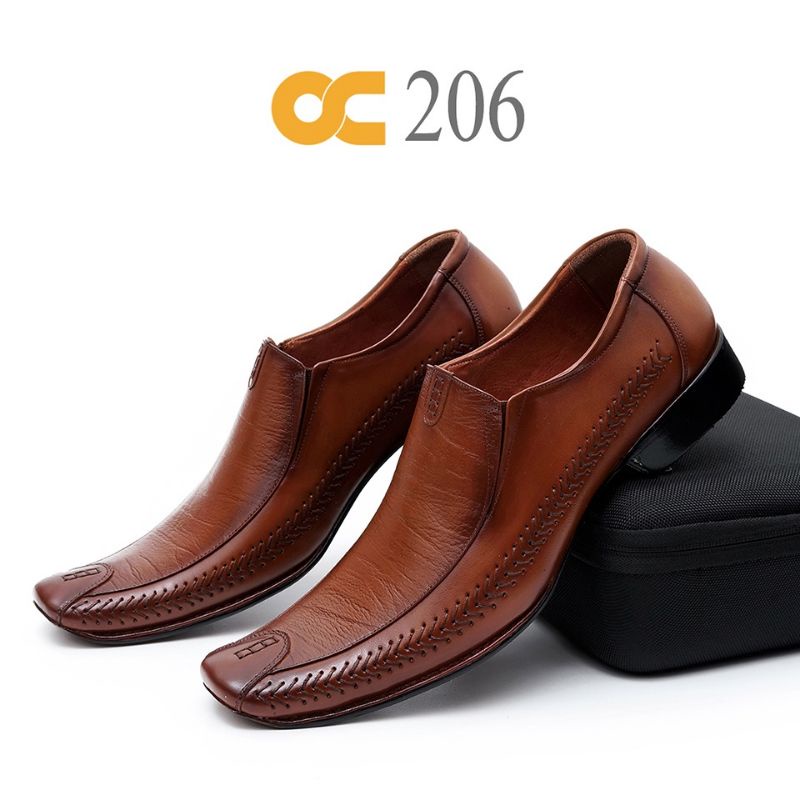 SEPATU PANTOFEL FORMAL PRIA KANTORAN BAHAN KULIT SAPI ASLI ORIGINAL ODON CIBADUYUT OC 206 KASUAL PRE