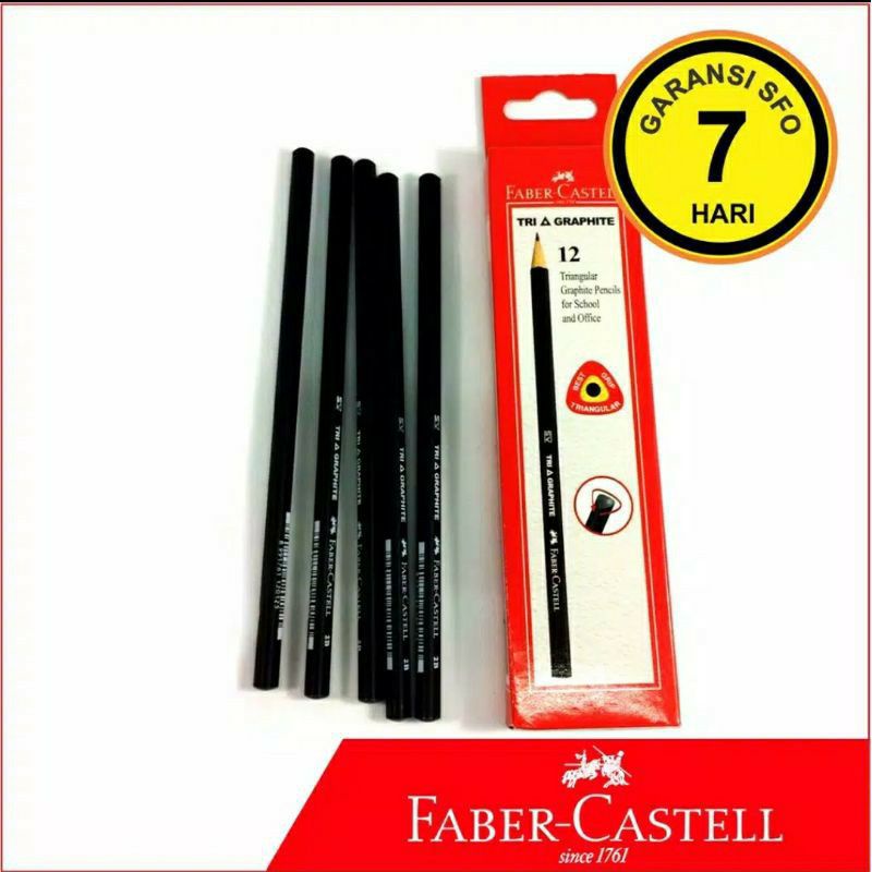 

pensil 2B tri graphite faber castell