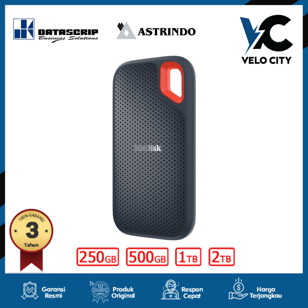 Portable SSD 500GB Sandisk Extreme E61 Speed 1050mbps - Garansi Resmi