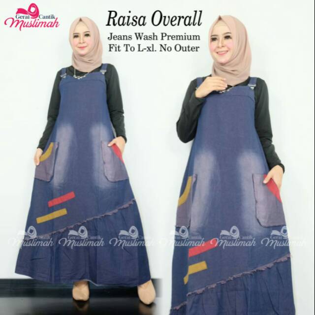 OVERALL JEANS WANITA / OVERALL DRESS / OVERALL ROK PANJANG / OVERALL TERBARU MURAH KEKINIAN