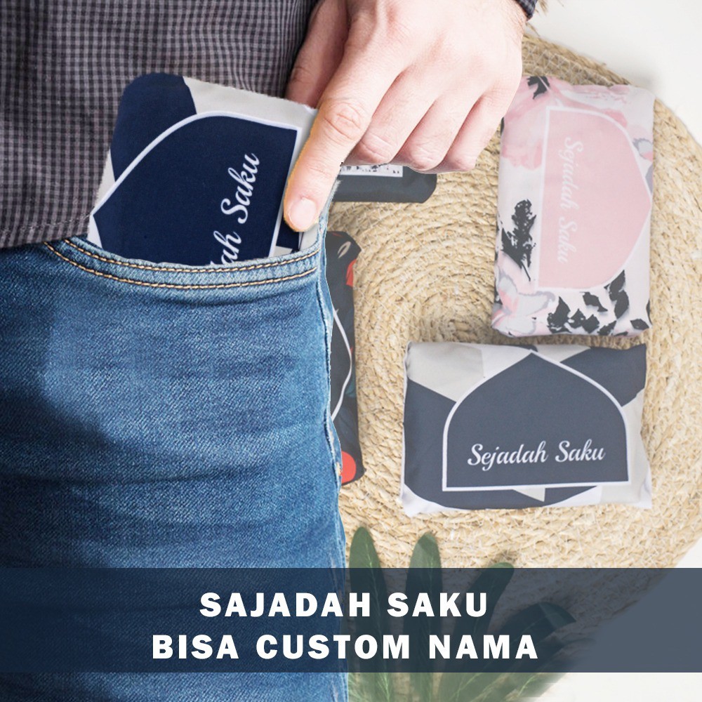 Sajadah Saku ophilie Traveling Printing Premium Madinah Lipat Travelling custom nama