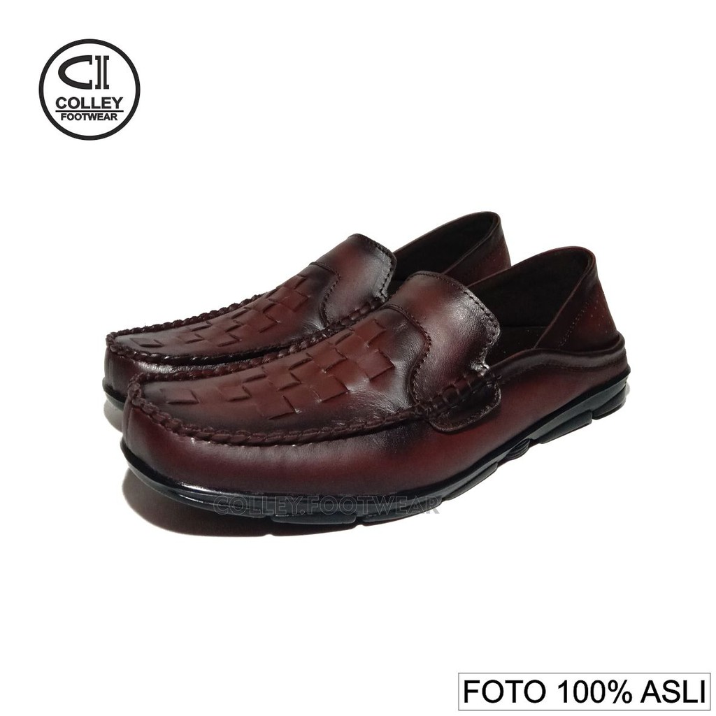 COD - SEPATU KANTOR PRIA 100% KULIT ASLI - COKELAT HITAM CLY-SMK-015