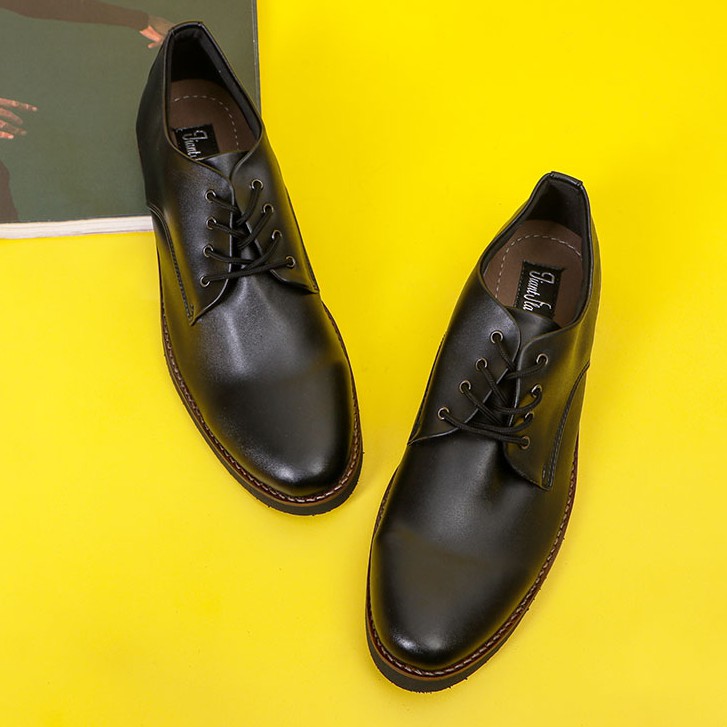 FUERTE BLACK |MNM x GIANT FLAMES| Sepatu Pantofel Pria Formal ORI