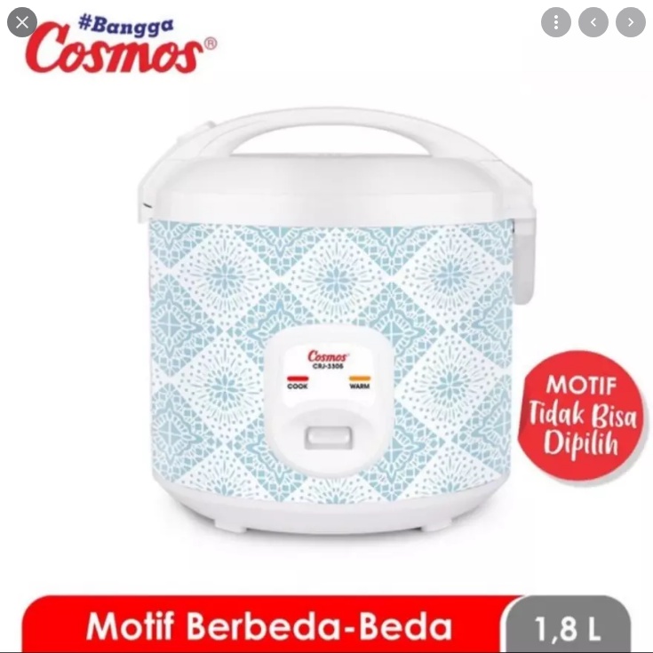 PROMO MAGIC COM COSMOS CRJ 3305 TEFLON 1.8 LITER MURAH RICE COOKER