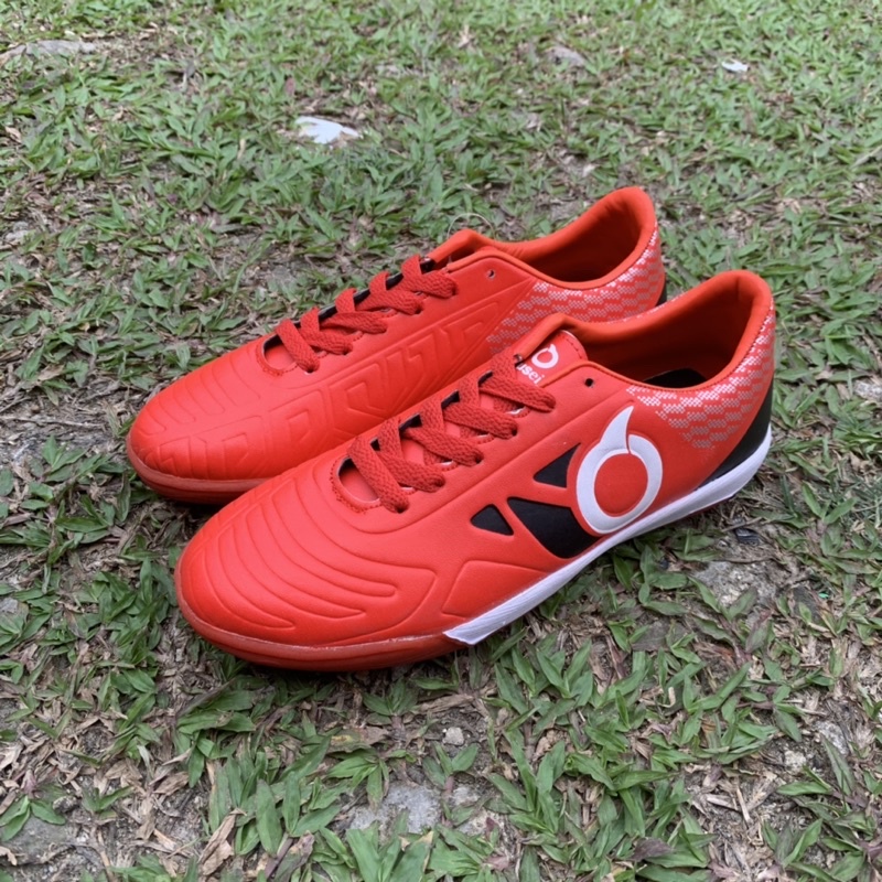 Sepatu Futsal Ori Ortuseight Logo List Hitam Spatu Olahraga Berkualitas Premium Termurah  - Merah