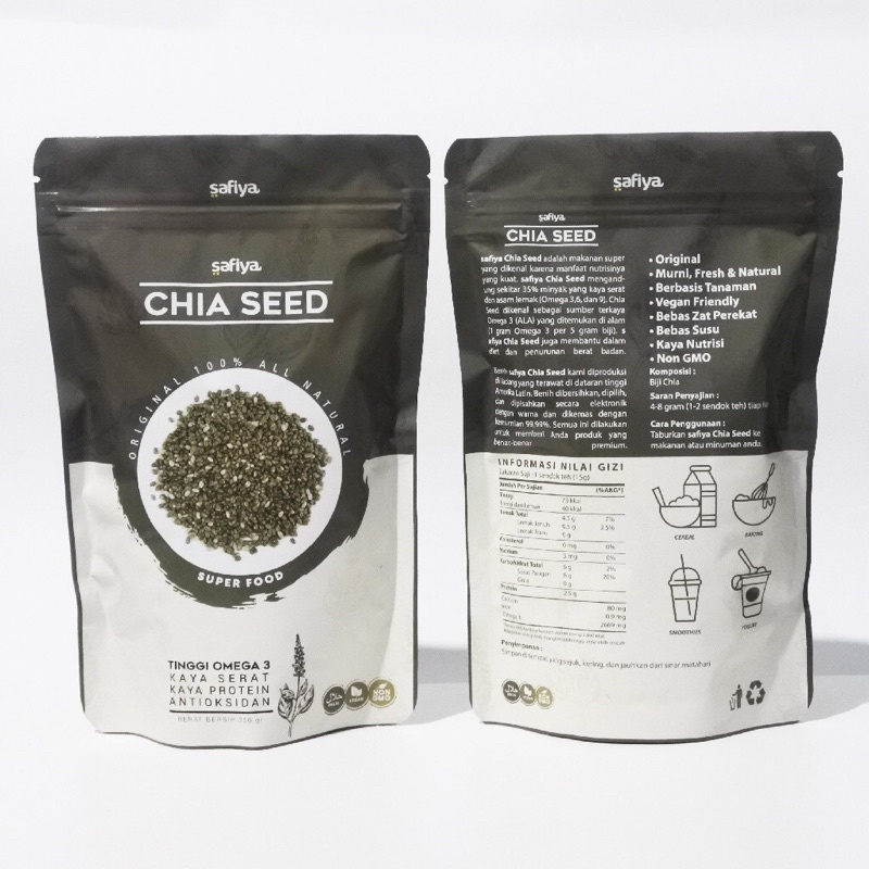 

Organic Black Chia Seed 250 gr Chiaseed Chiajoy Original