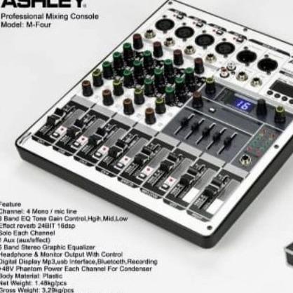 Mixer Audio 4 Channel + Koper Ashley Mfour / Ashley M Four ORIGINAL