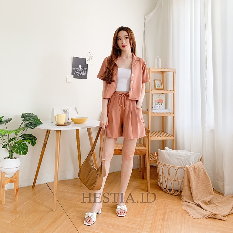 Setelan Wanita Korea Setelan Korea baju korea setelan celana pendek Kode 205