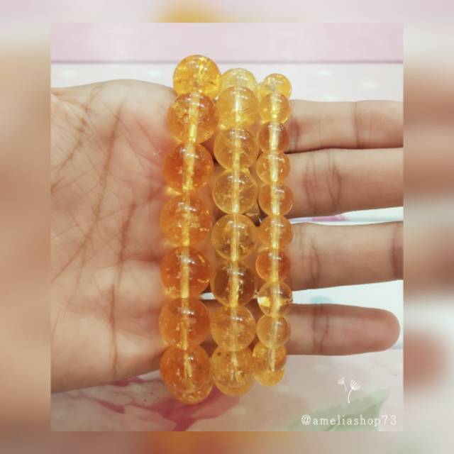Gelang Batu Light Citrine Natural
