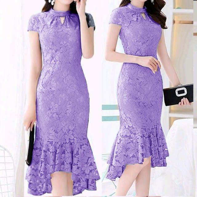 DRESS SHOPIA LACE MERMAID / MIDI DRESS BRUKAT