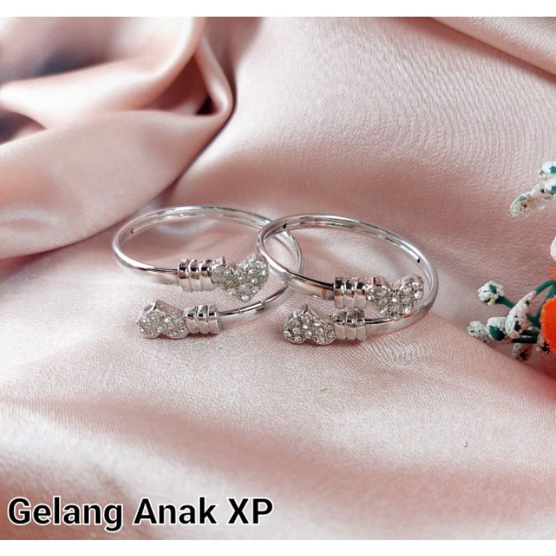 gelang anak xuping warna silver