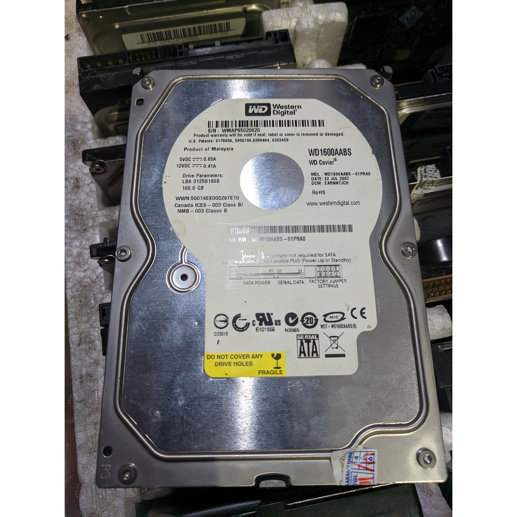 HARDISK HDD PC KOMPUTER 160GB SATA FREE WINDOWS