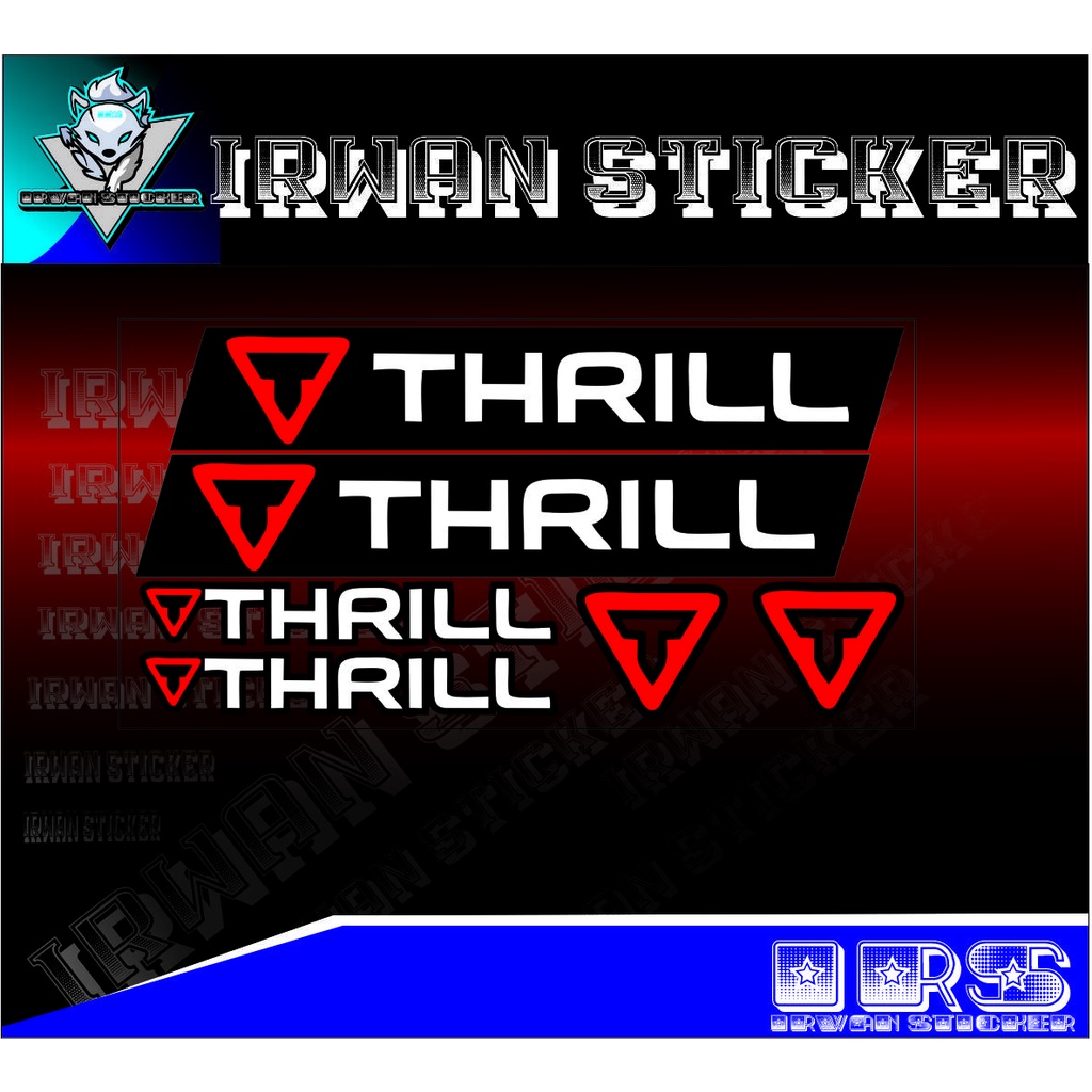 CUTTING STICKER SEPEDA VARIASI THRILL /STICKER SEPEDA COSTUM MOTIF VARIASI THRILL COD