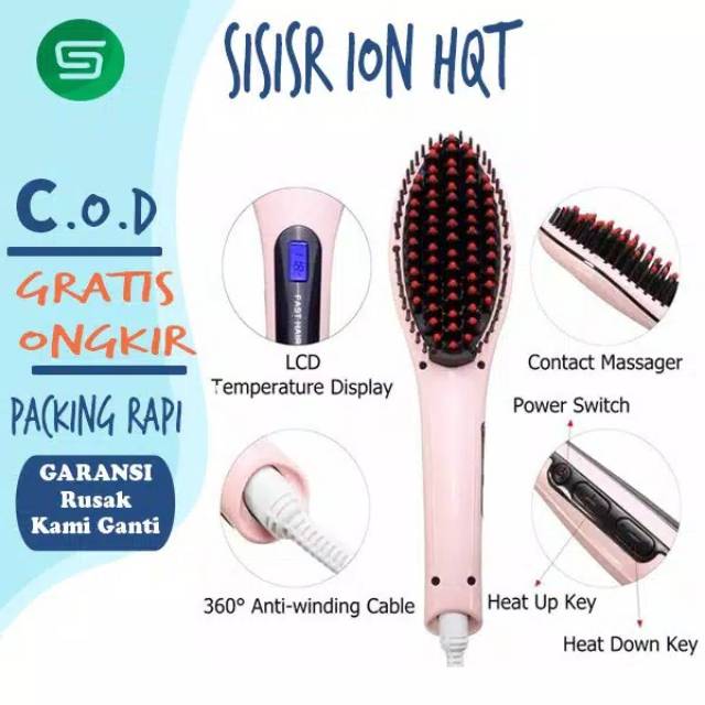 Sisir ion pelurus rambut / sisir pelurus / alat pelurus rambut