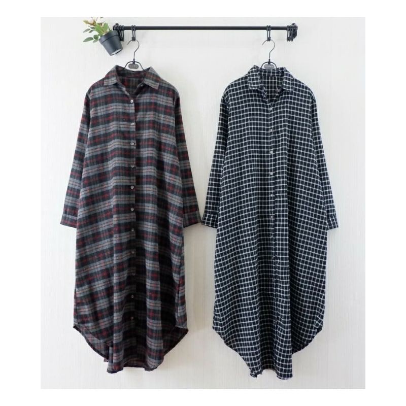 TUNIK KOTAK FLANEL
