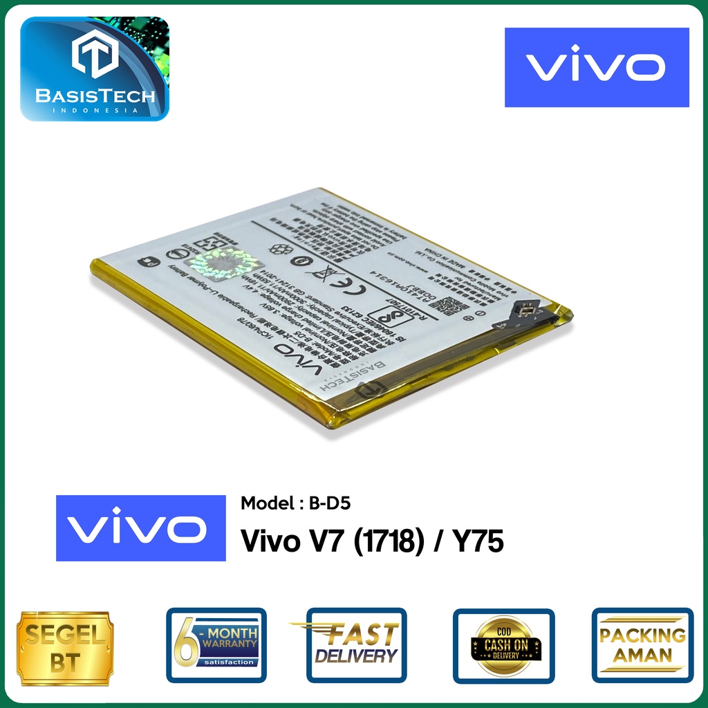 BATERAI VIVO 1718 V7 - VIVO Y75 - B-D5 - ORI99 - GOOD QUALITY