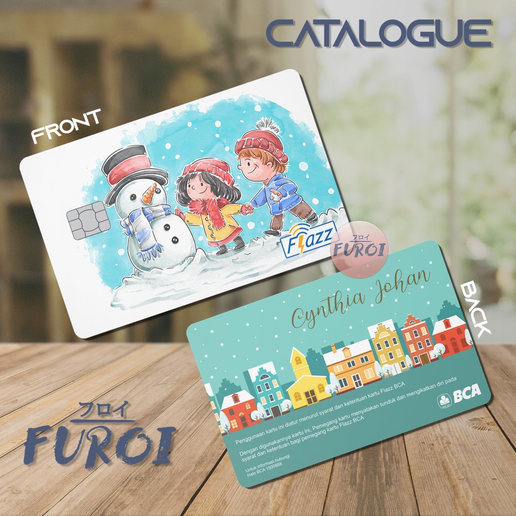 Kartu Flazz BCA | Kartu Emoney Mandiri | Winter | Kids &amp; Snowman