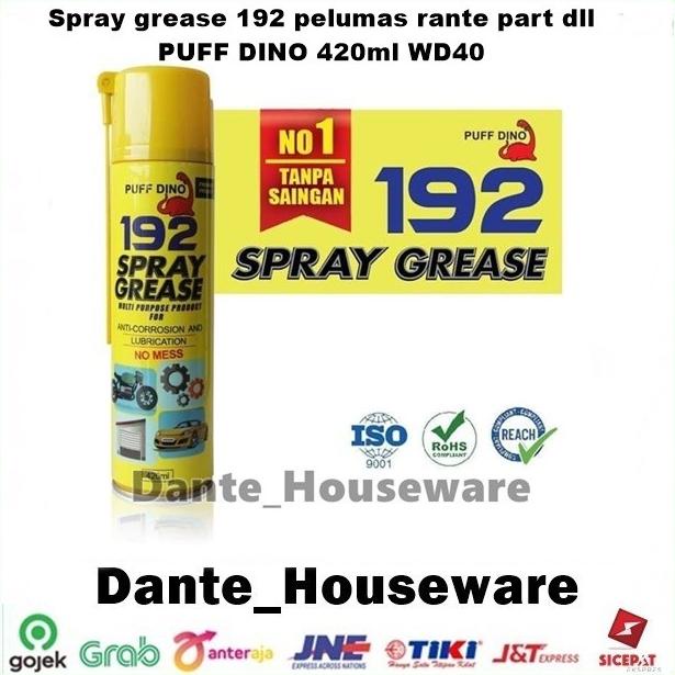 Bergaransi - Spray grease 192 pelumas rante part dll PUFF DINO 420ml WD40