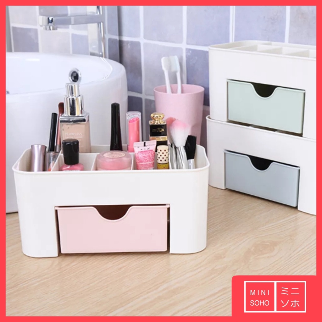 Rak Penyimpanan Kosmetik Laci Peralatan Makeup Skincare Organizer Wadah Kutek Parfum Storage Drawer Box