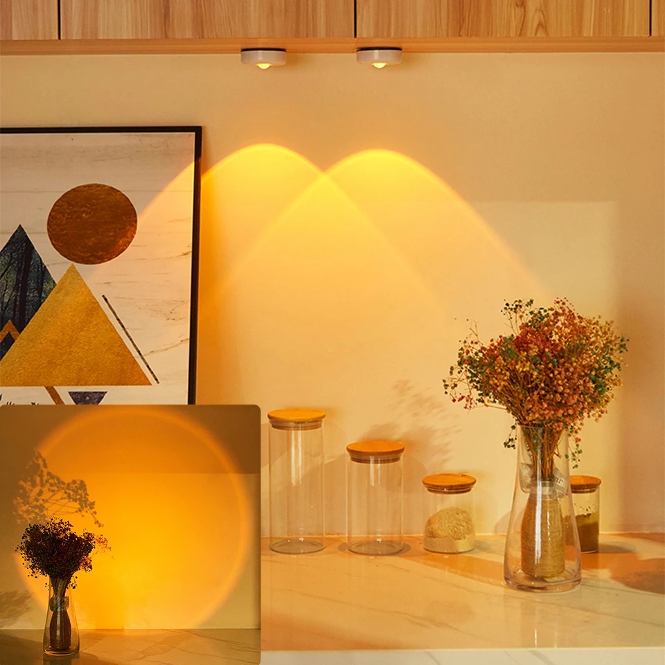 Lampu Malam LED Portable Tenaga Baterai Untuk Dekorasi Lemari Dapur / Kamar Tidur