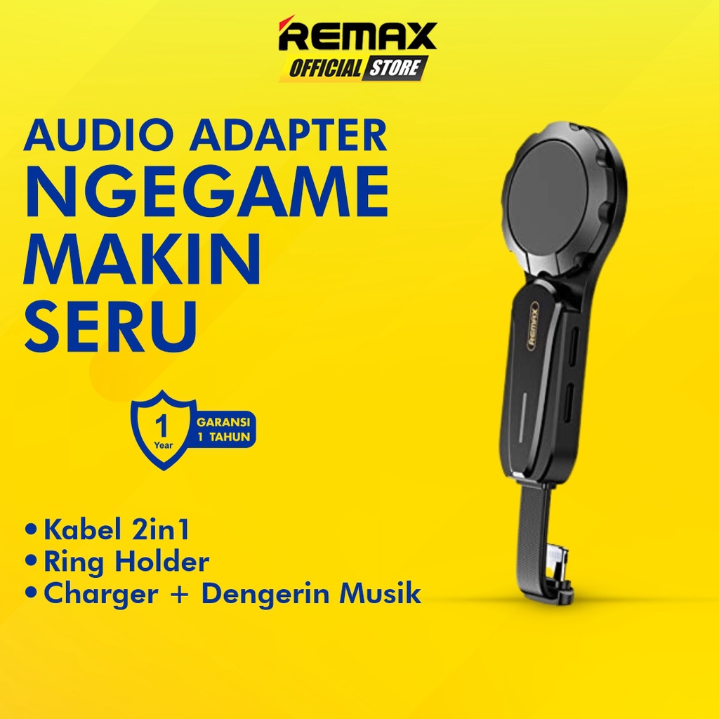 Remax RL-LA08i Audio Adapter With Ring Garansi Resmi / Audio Adapter iPhone