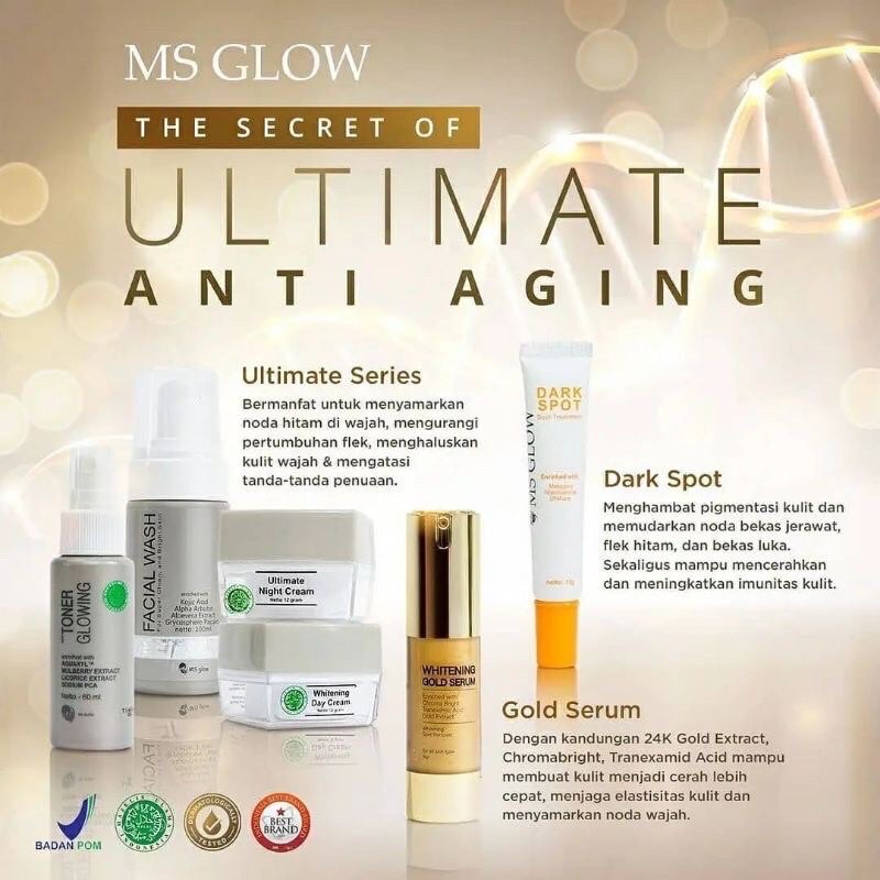 PAKET LENGKAP ULTIMATE / PENGHILANG FLEK HITAM MS GLOW ORIGINAL