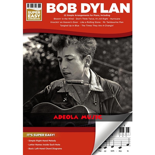 Buku Piano Pemula / Buku Keyboard / (PFC-40) SUPER EASY PIANO – BOB DYLAN