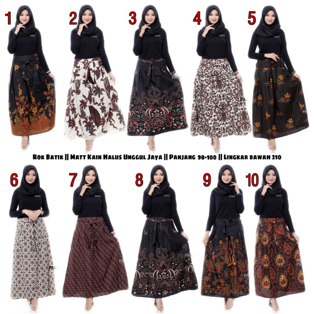 Rok batik rok  umbrella rok payung batik sogan