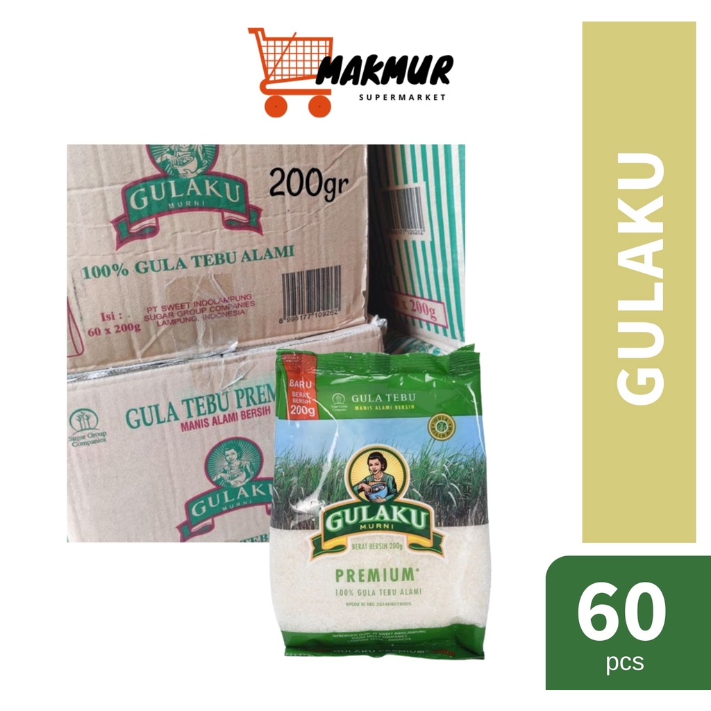 Gulaku Gula Pasir Putih 200 gr - 1 Dus isi 60 pcs