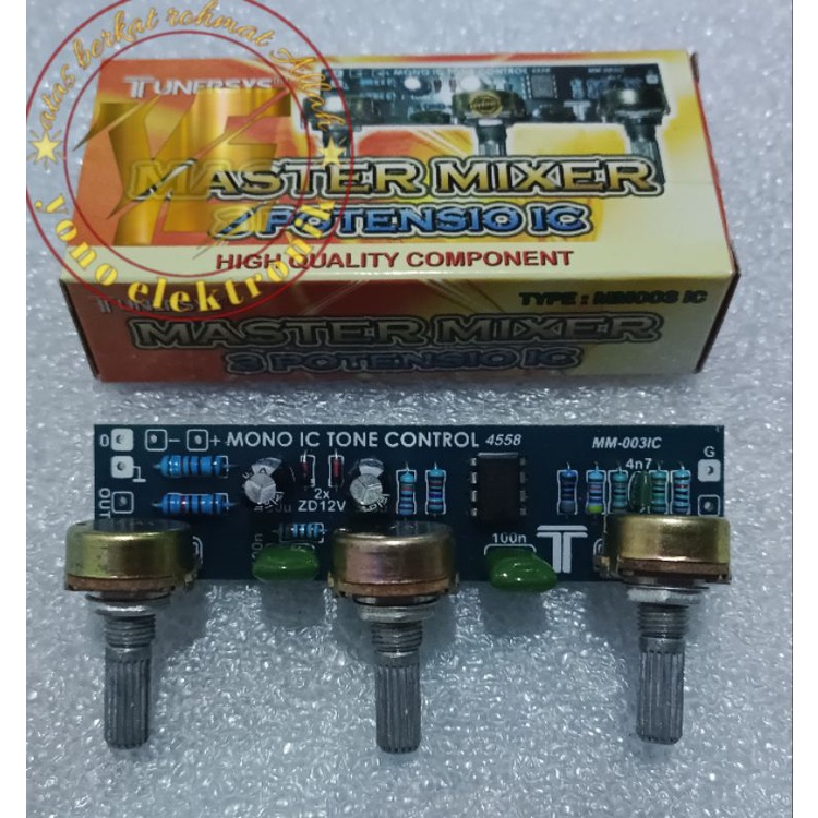 KIT Master Mixer 3 pot IC 4558/Master Mixer 3 pot Tunersys