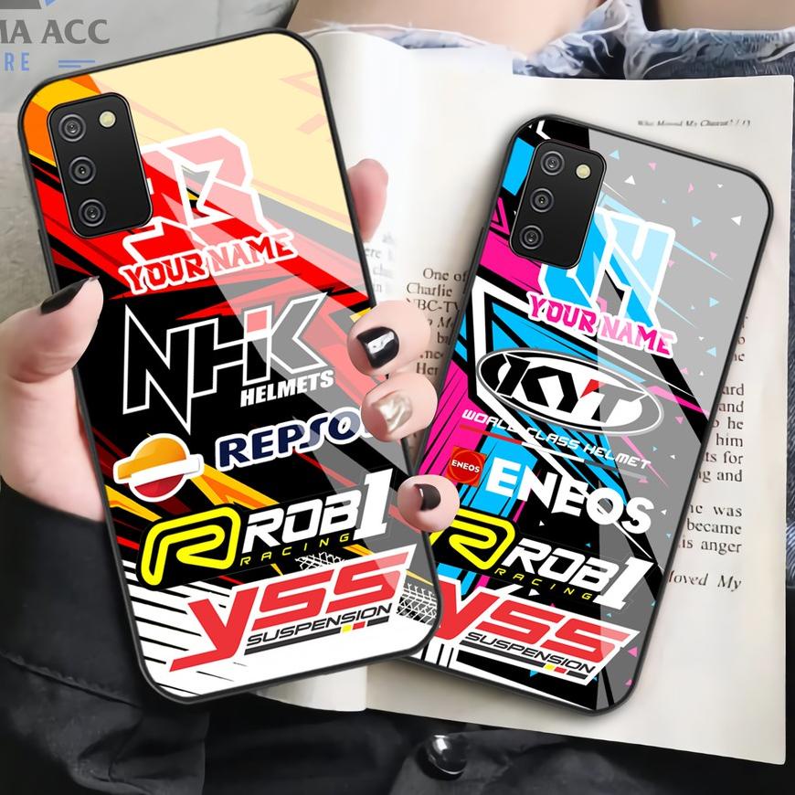 Softcase Kaca Custom Case RACING - Request Nama OPPO A15 A74 4G/5G RENO 5F SAMSUNG A12 A02S A32 A72 