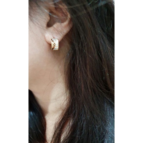 Anting Silver925 perak plat gold Anti Karat anti alergi anting premium  AN-45