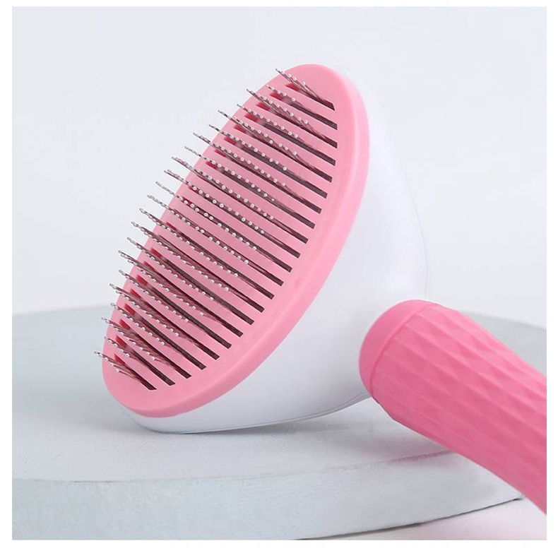 Sisir grooming Otomatis Bahan stainless steel Anti Slip Untuk Anjing / Kucing