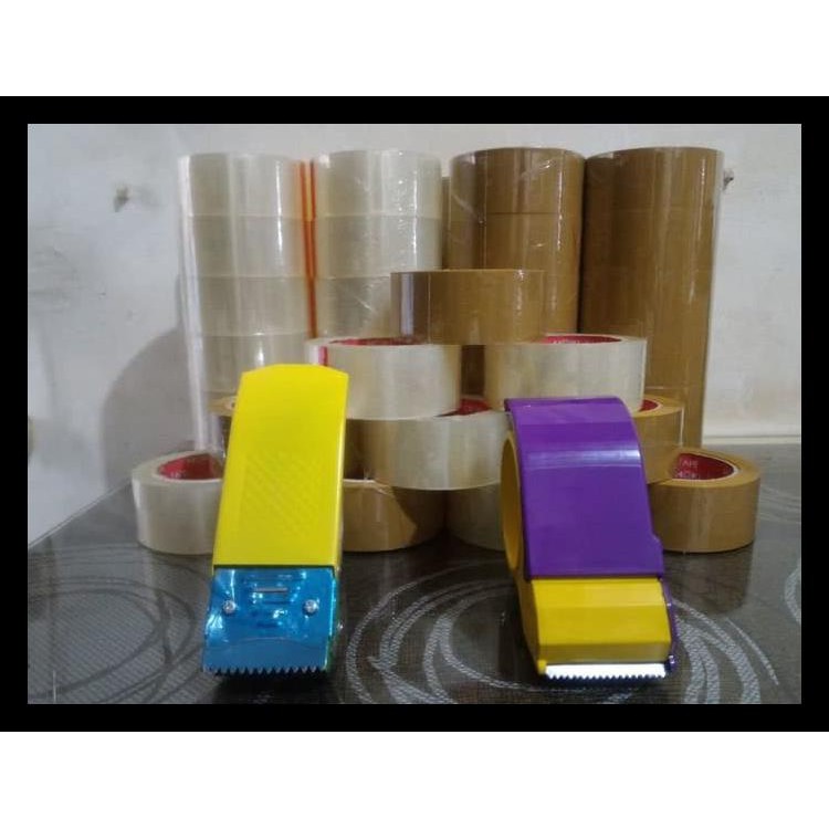 

Lakban Bening/Coklat Hoki Tape 100 Yard Full 72 Roll Cuci Gudang