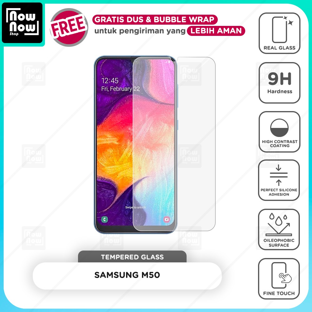 Tempered Glass Anti Gores Samsung M50 Screen Guard Protector 9H Kaca Temperglass