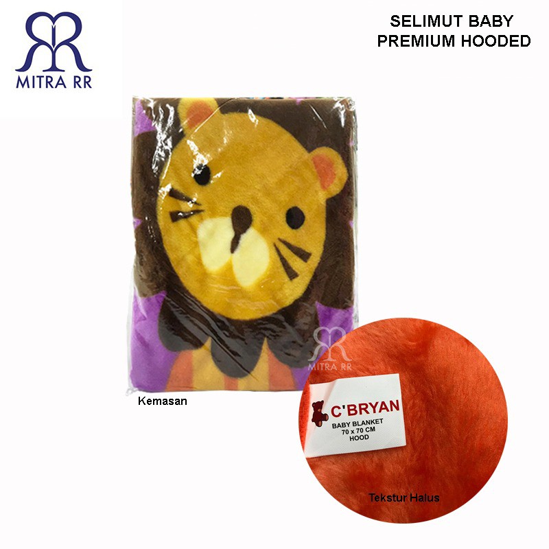 Selimut Bayi Premium Double Fleece / Selimut Bayi With Hood/ Selimut Bulu Halus Ukuran 70X70